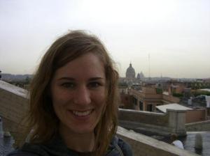 Me and the view from the top of the Spanish Steps